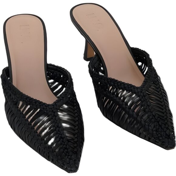 INC International Concepts Georete Woven Mules Black US 8.5M EU 39.5 - Picture 1 of 6